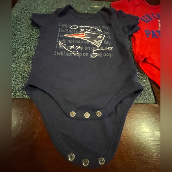 3~Patriots Onesies One Piece Snap Suit Baby 0-3 Month Red/White/Blue 100%Cotton - Picture 7 of 10